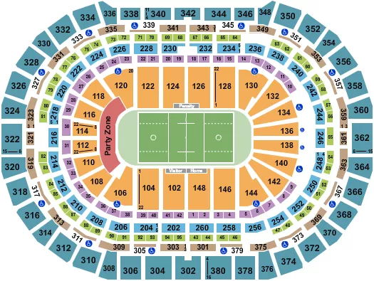 seating chart for Ball Arena - Lacrosse Party Zone - eventticketscenter.com