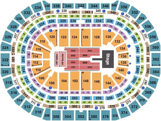 seating chart for Ball Arena - Mary J. Blige - eventticketscenter.com