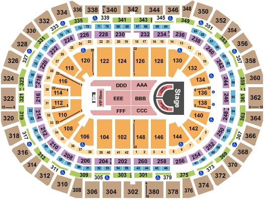 seating chart for Ball Arena - Megan Thee Stallion - eventticketscenter.com