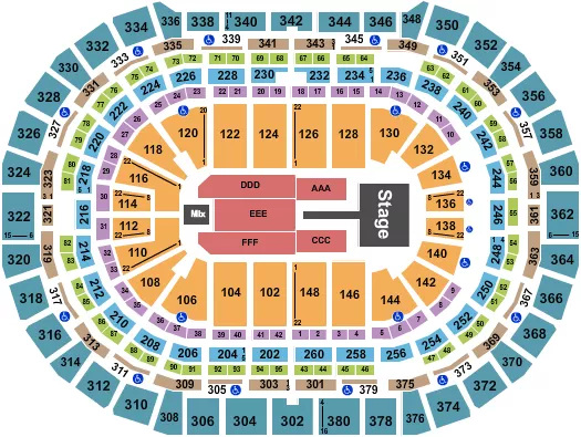 seating chart for Ball Arena - Meghan Trainor - eventticketscenter.com
