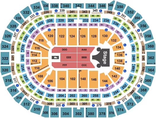 seating chart for Ball Arena - Missy Elliott - eventticketscenter.com