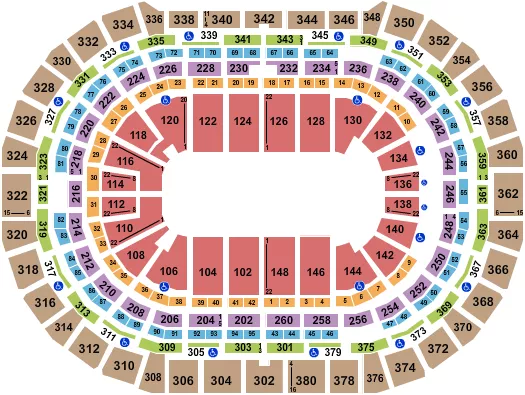 seating chart for Ball Arena - Monster Jam - eventticketscenter.com