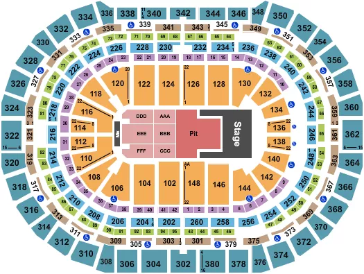 seating chart for Ball Arena - Olivia Rodrigo - eventticketscenter.com