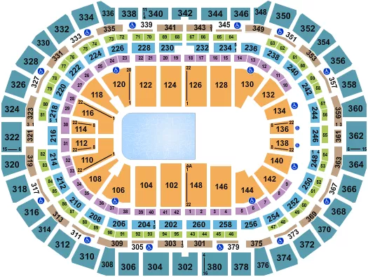 seating chart for Ball Arena - Open Floor 2 - eventticketscenter.com