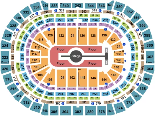 seating chart for Ball Arena - Rod Wave - eventticketscenter.com