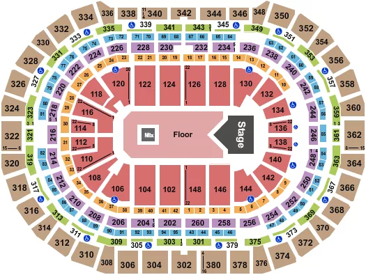 seating chart for Ball Arena - Russ - eventticketscenter.com