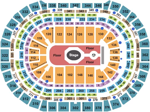 seating chart for Ball Arena - Tame Impala - eventticketscenter.com
