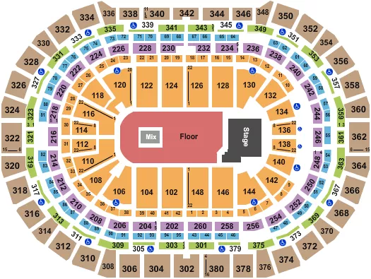 seating chart for Ball Arena - Twenty One Pilots - eventticketscenter.com