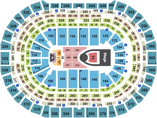 seating chart for Ball Arena - Usher 2 - eventticketscenter.com