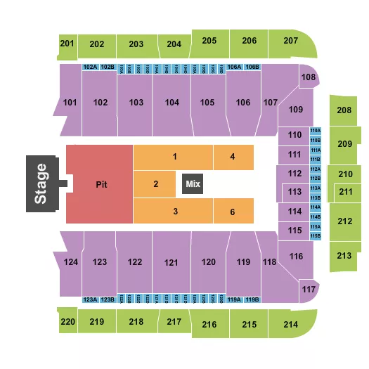 seating chart for CFG Bank Arena - Billy Strings - eventticketscenter.com
