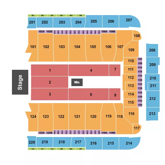 seating chart for CFG Bank Arena - End Stage 2 - eventticketscenter.com