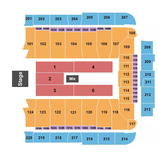 seating chart for CFG Bank Arena - End Stage 5 - eventticketscenter.com