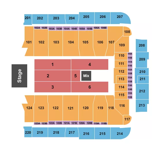 seating chart for CFG Bank Arena - Endstage 7 - eventticketscenter.com