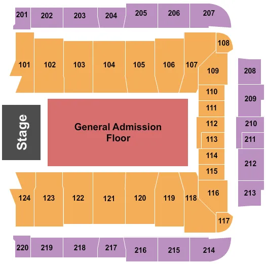 seating chart for CFG Bank Arena - Endstage GA Floor - eventticketscenter.com