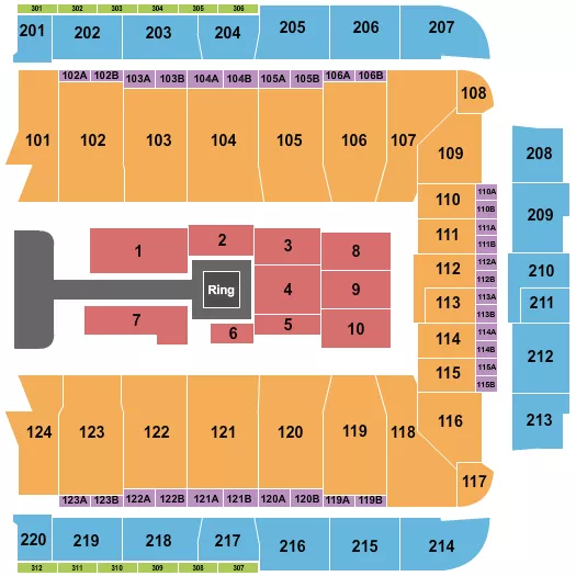 seating chart for CFG Bank Arena - Wrestling - eventticketscenter.com