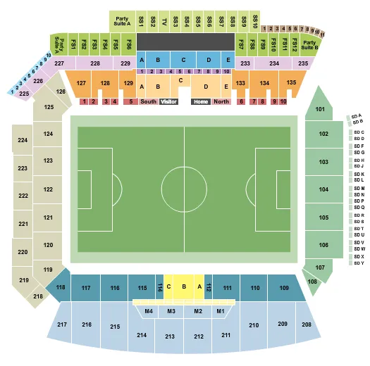 seating chart for BMO Stadium - Soccer 2 - eventticketscenter.com