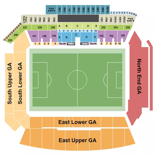 seating chart for BMO Stadium - Soccer GA - eventticketscenter.com