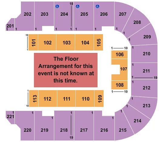 seating chart for Cadence Bank Arena - Generic Floor - eventticketscenter.com