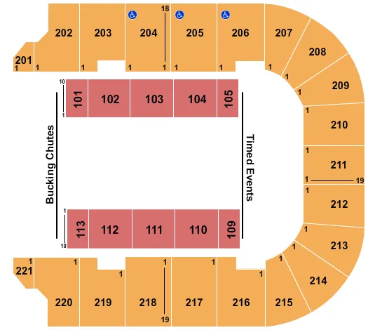 seating chart for Cadence Bank Arena - Rodeo 2 - eventticketscenter.com