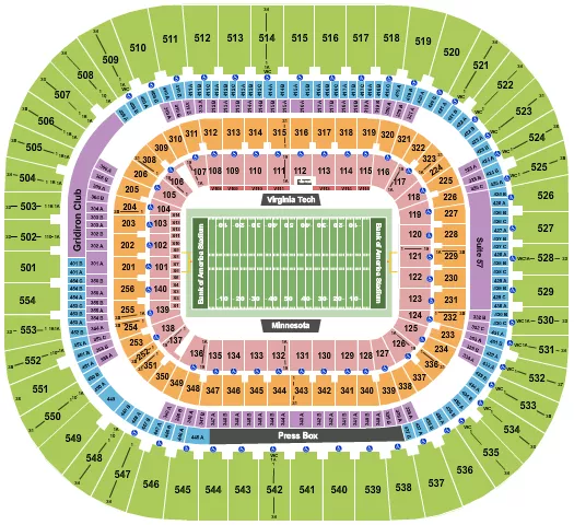 seating chart for Bank Of America Stadium - Duke's Mayo - eventticketscenter.com