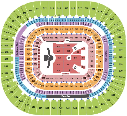 seating chart for Bank Of America Stadium - Ed Sheeran - eventticketscenter.com