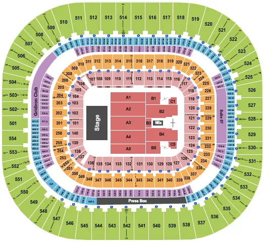 seating chart for Bank Of America Stadium - George Strait - eventticketscenter.com