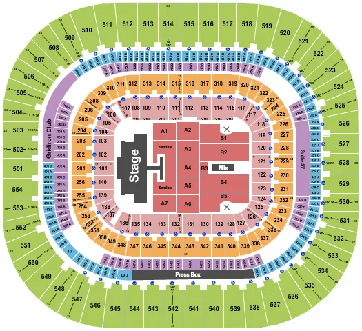 seating chart for Bank Of America Stadium - Kenny Chesney 2023 - eventticketscenter.com