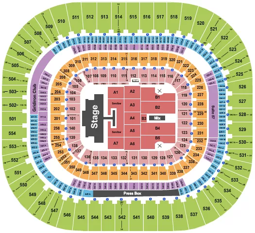 seating chart for Bank Of America Stadium - Kenny Chesney 2 - eventticketscenter.com