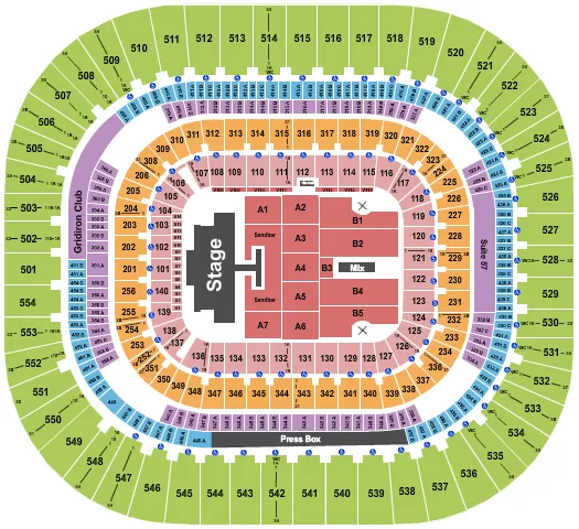 seating chart for Bank Of America Stadium - Kenny Chesney 2 - eventticketscenter.com