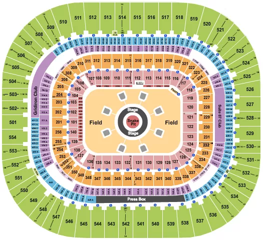 seating chart for Bank Of America Stadium - Metallica - eventticketscenter.com