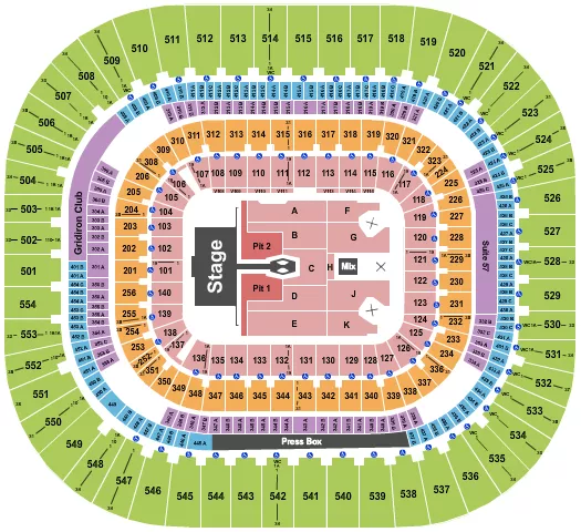 seating chart for Bank Of America Stadium - Morgan Wallen - eventticketscenter.com