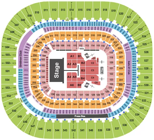 seating chart for Bank Of America Stadium - Post Malone - eventticketscenter.com