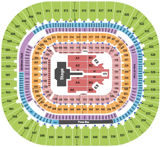 seating chart for Bank Of America Stadium - Shakira - eventticketscenter.com