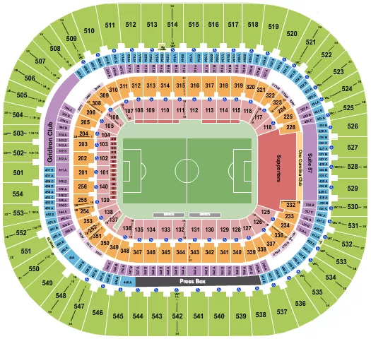 seating chart for Bank Of America Stadium - Soccer 2 - eventticketscenter.com