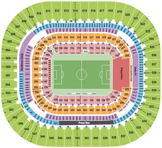 seating chart for Bank Of America Stadium - Soccer 2 - eventticketscenter.com