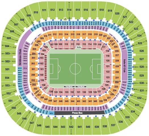seating chart for Bank Of America Stadium - Soccer MLS - eventticketscenter.com