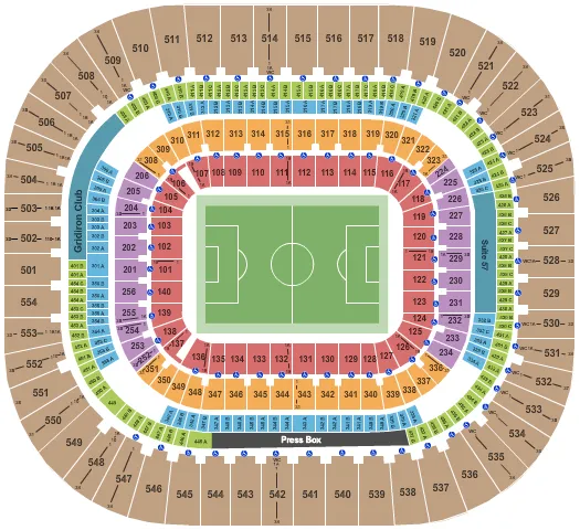 seating chart for Bank Of America Stadium - Soccer - eventticketscenter.com