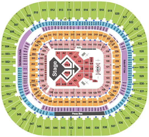 seating chart for Bank Of America Stadium - Usher - eventticketscenter.com