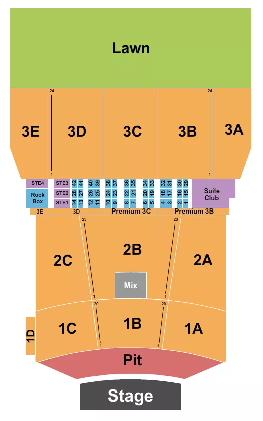 seating chart for Bank of New Hampshire Pavilion - Endstage Pit 2 - eventticketscenter.com