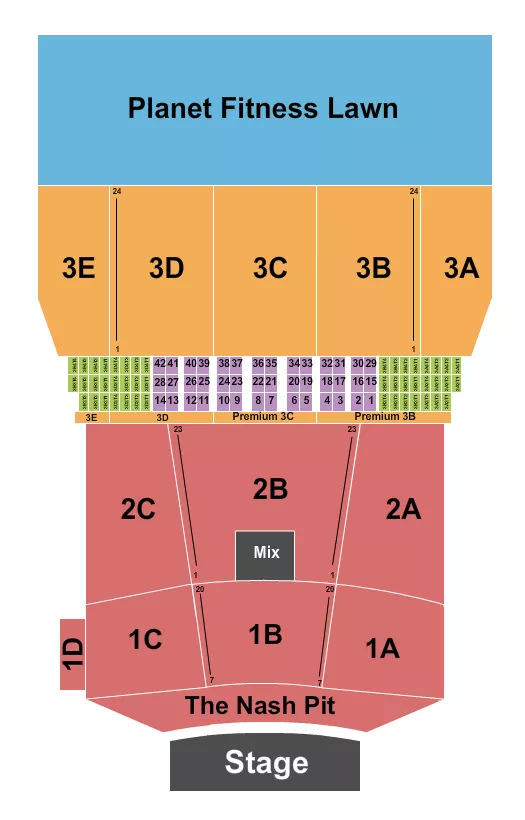seating chart for Bank of New Hampshire Pavilion - Koe Wetzel - eventticketscenter.com