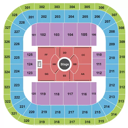 seating chart for Bank of Springfield Center - Nate Bargatze - eventticketscenter.com
