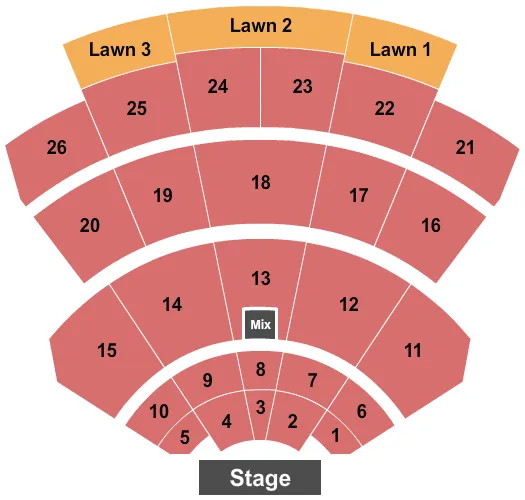 seating chart for BankPlus Amphitheatre at Snowden Grove - Endstage 2 - eventticketscenter.com