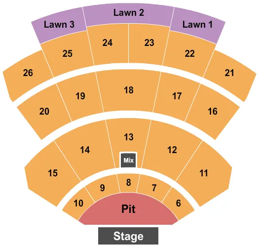 seating chart for BankPlus Amphitheatre at Snowden Grove - Endstage Pit 2 - eventticketscenter.com