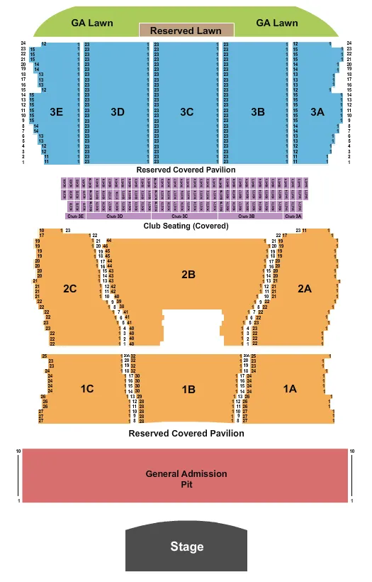 seating chart for Bank of New Hampshire Pavilion - Endstage GA Pit 4 - eventticketscenter.com