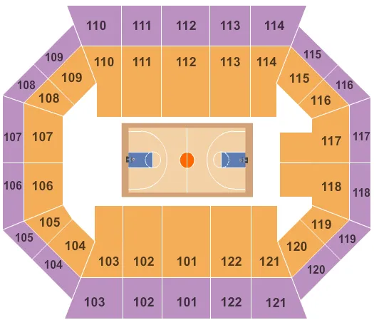 seating chart for The Watsco Center At UM - Basketball - eventticketscenter.com