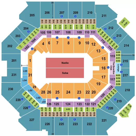 seating chart for Barclays Center - Bad Bunny - eventticketscenter.com
