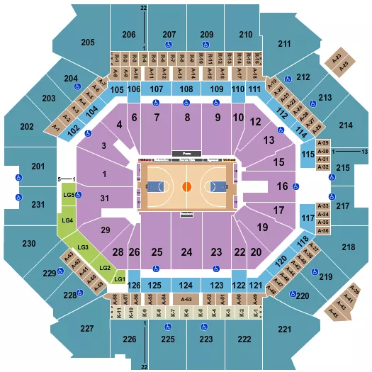 seating chart for Barclays Center - Basketball - Globetrotters - eventticketscenter.com