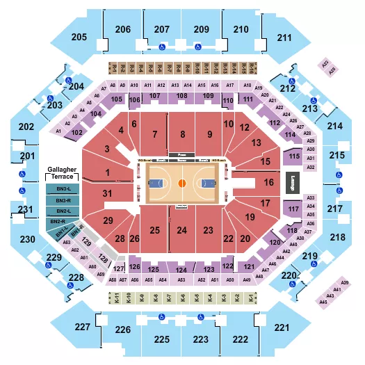 seating chart for Barclays Center - Basketball - Globetrotters - eventticketscenter.com