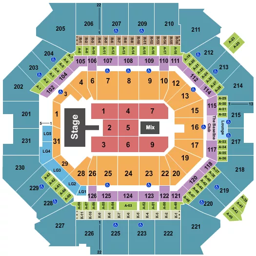 seating chart for Barclays Center - Bounty Killer - eventticketscenter.com