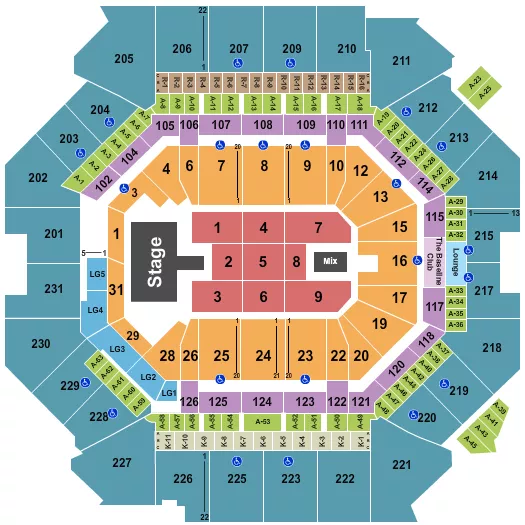 seating chart for Barclays Center - Christian Nodal - eventticketscenter.com